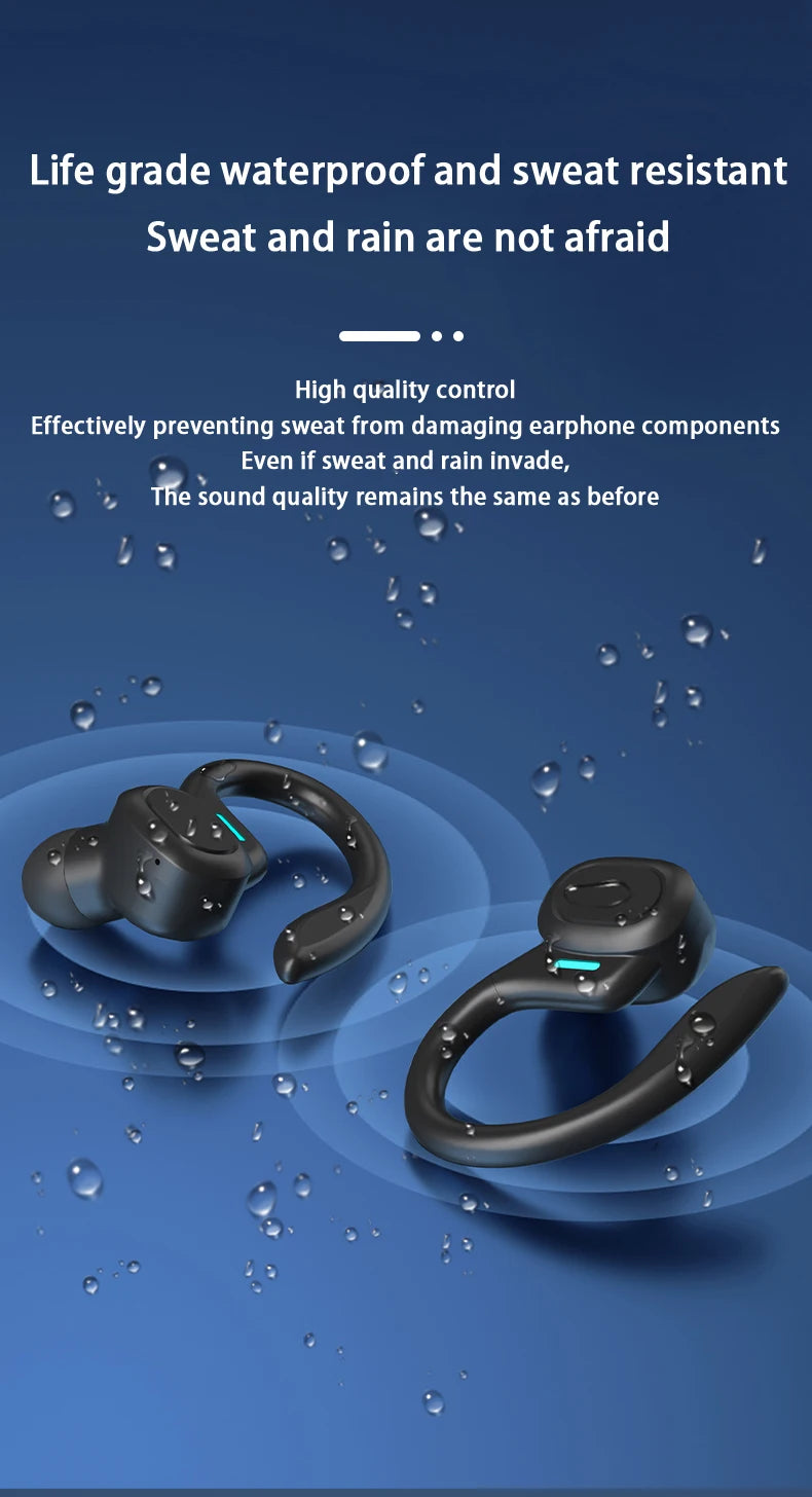 SHUKE Bluetooth Earbuds Wireless Earphones Sport Ear Hook Headset 9D HiFi