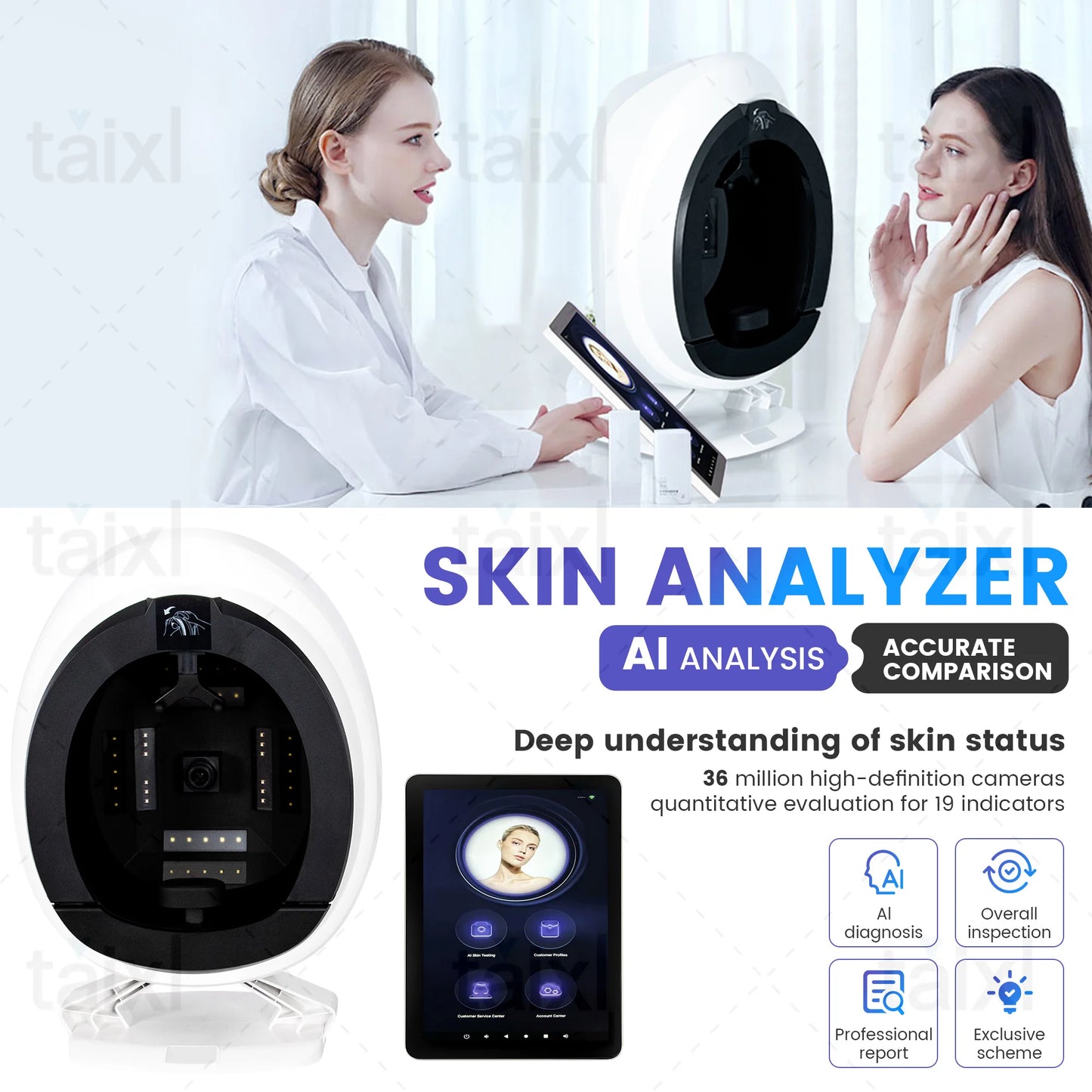 TAIXL AISIA Q1 3D AI Facial Analyzer With Cloud Sync