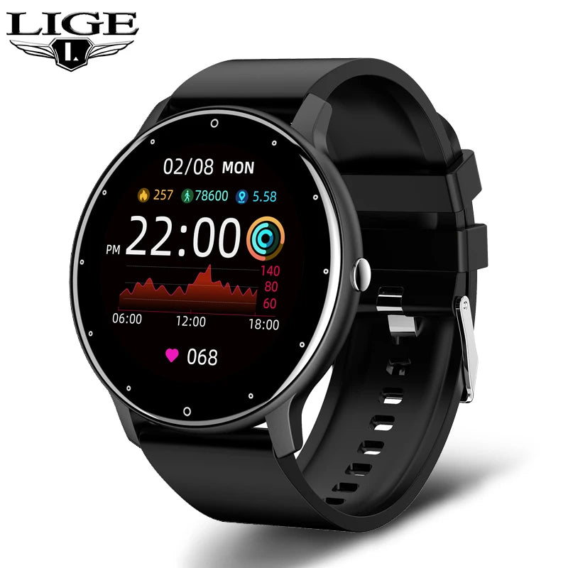 LIGE Smart Watch Men Fitness Tracker IP67 Waterproof Bluetooth