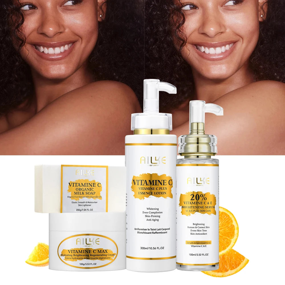 AILKE Vitamin C Skin Care Set Brightening Soap And Serum