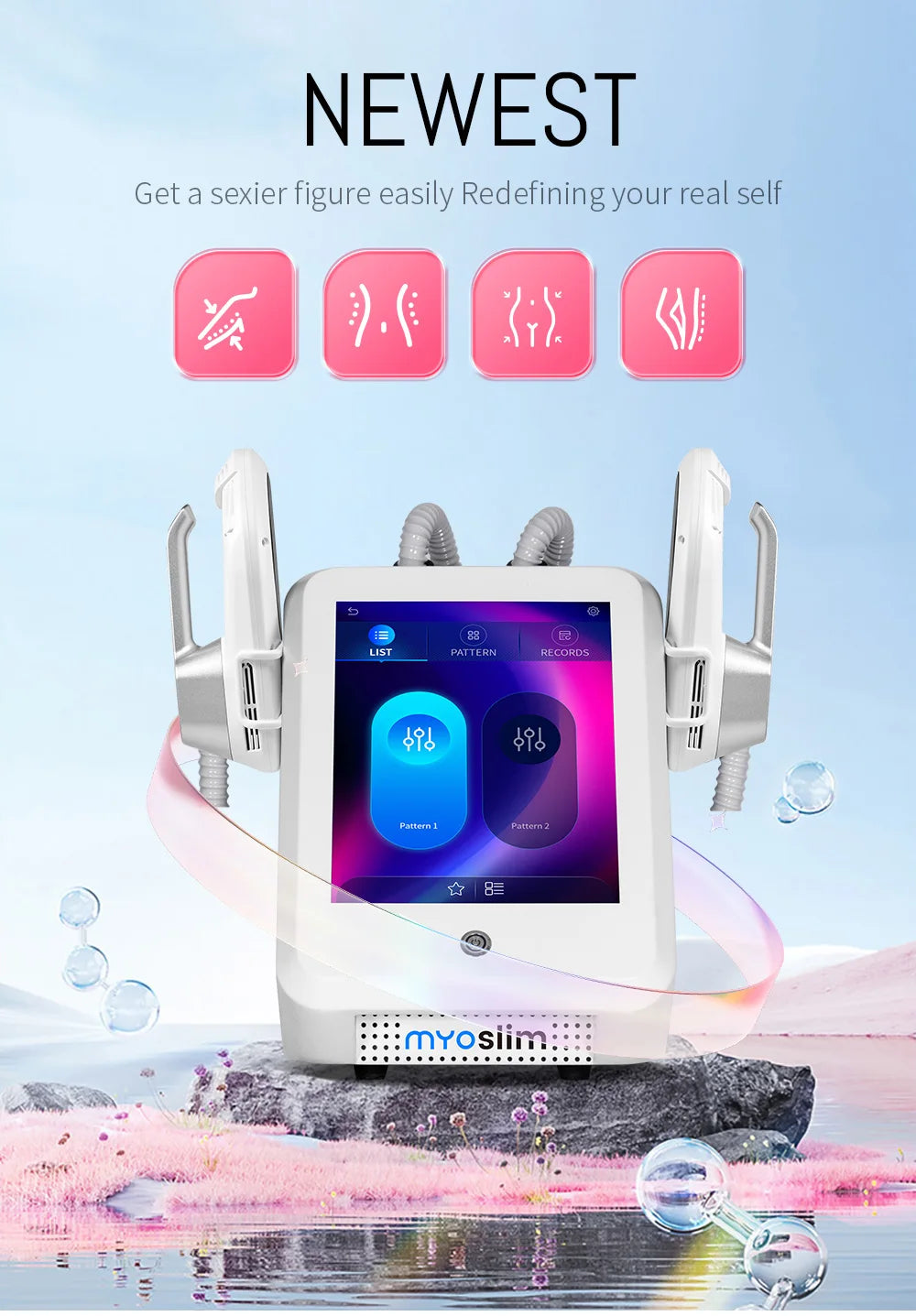 MyoSlim RF Body Shaping Machine Fat Burning And Muscle Stimulation