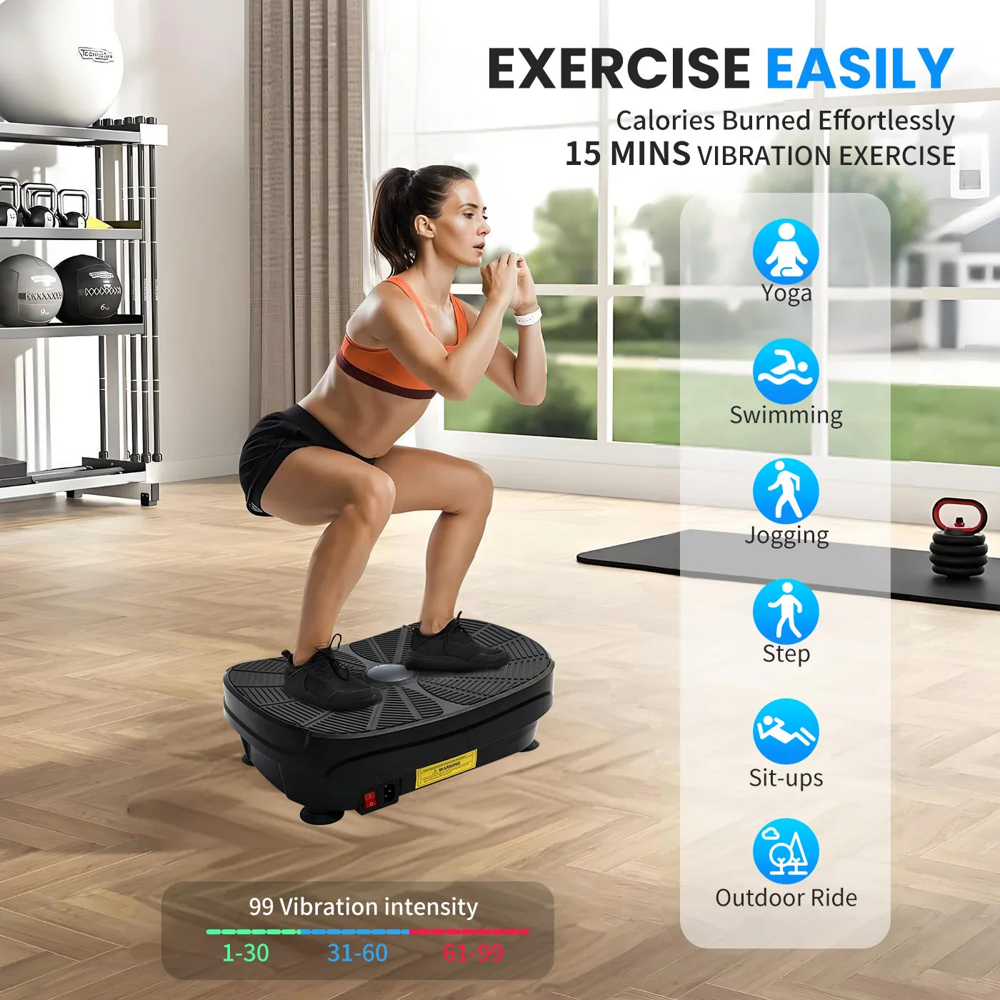 Vibration Plate Exercise Machine For Whole Body Workout And Slimming
