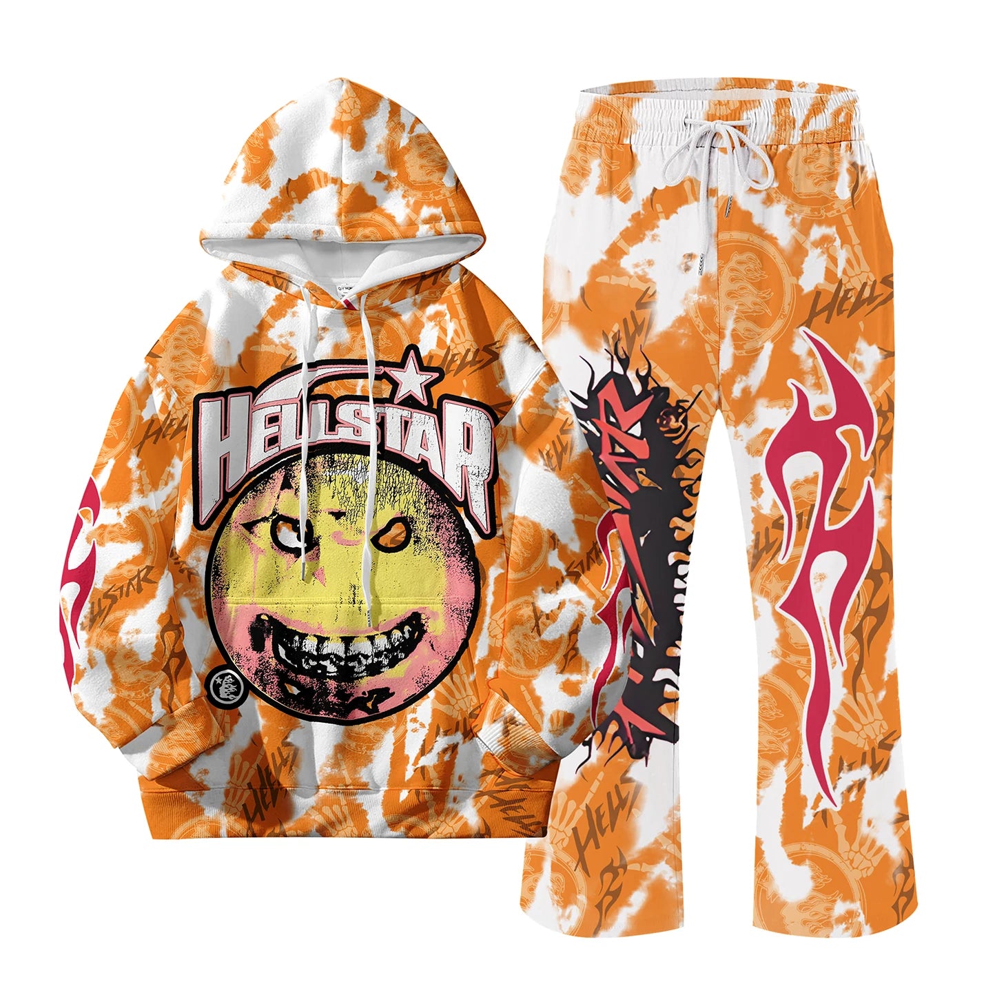 CN Jiangxi European Style NK Letter Hoodie And Pants 2 Piece Set