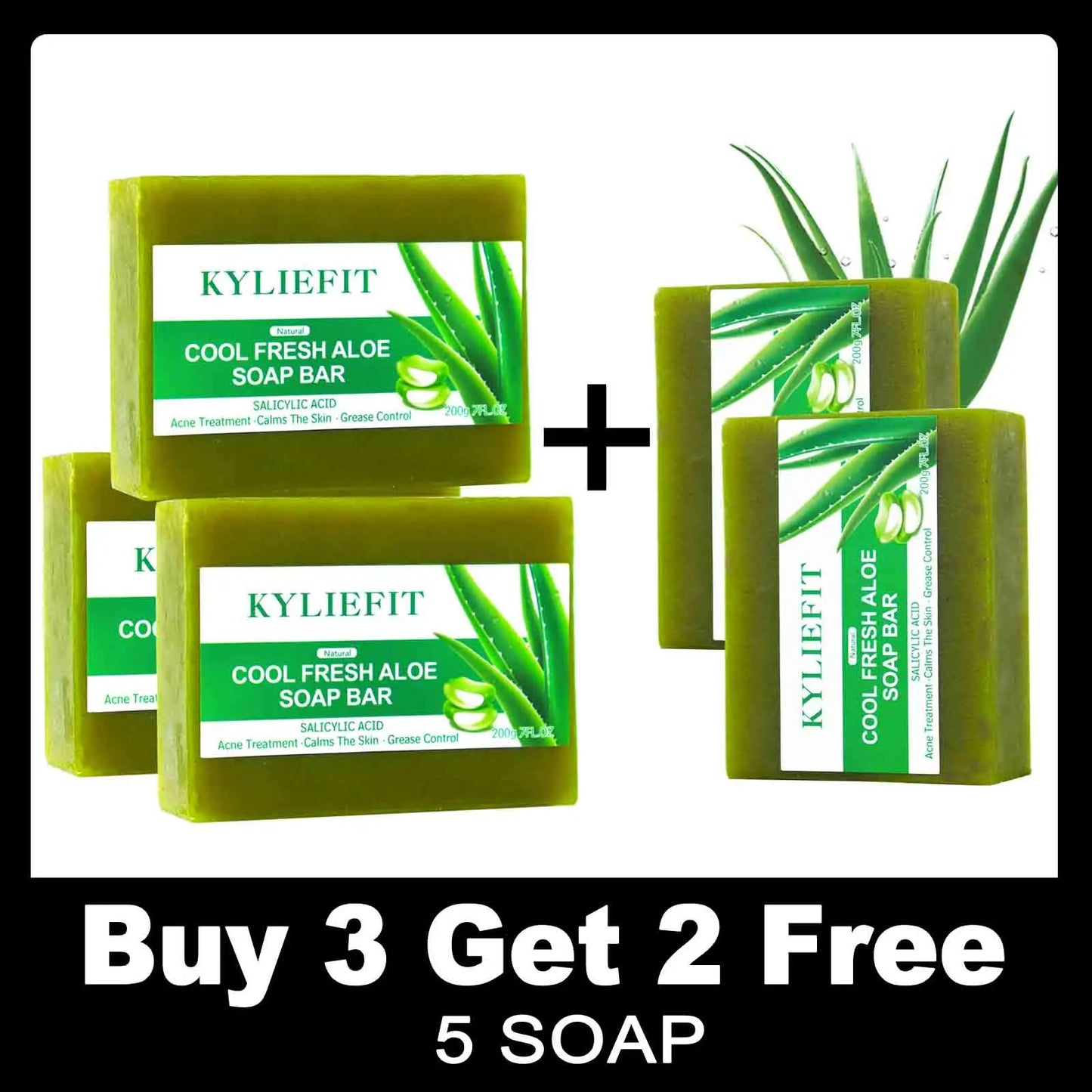 AILKE Premium Organic Scrub Set For Face Body Hands Aloe