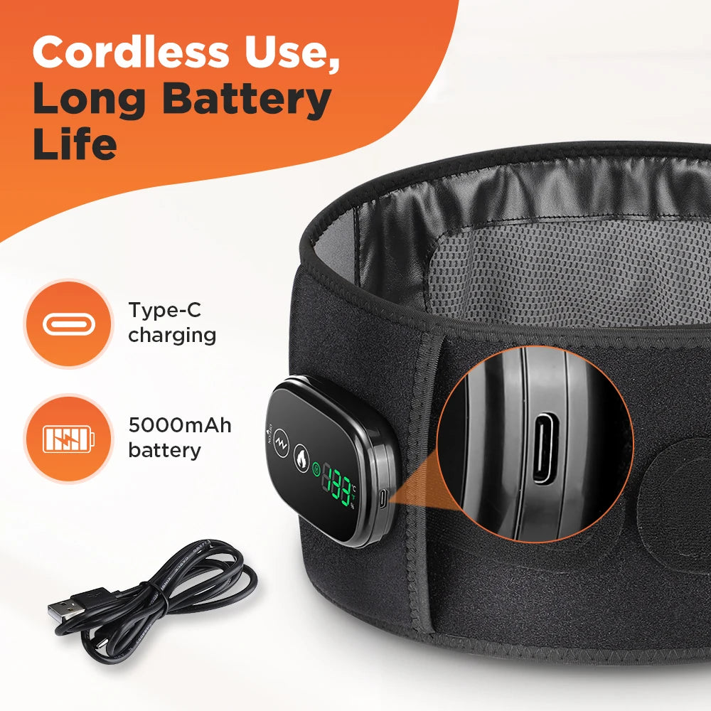Hailicare Heating Vibration Massager Belt for Waist and Back