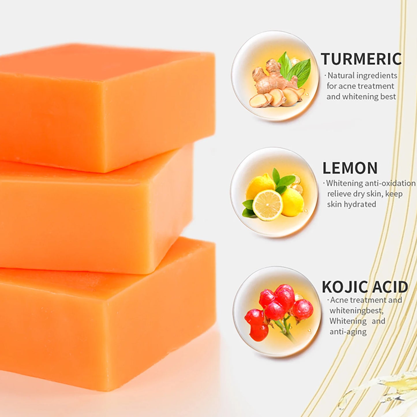 AILKE Turmeric Soap Bar Natural Herbal Whitening For Face