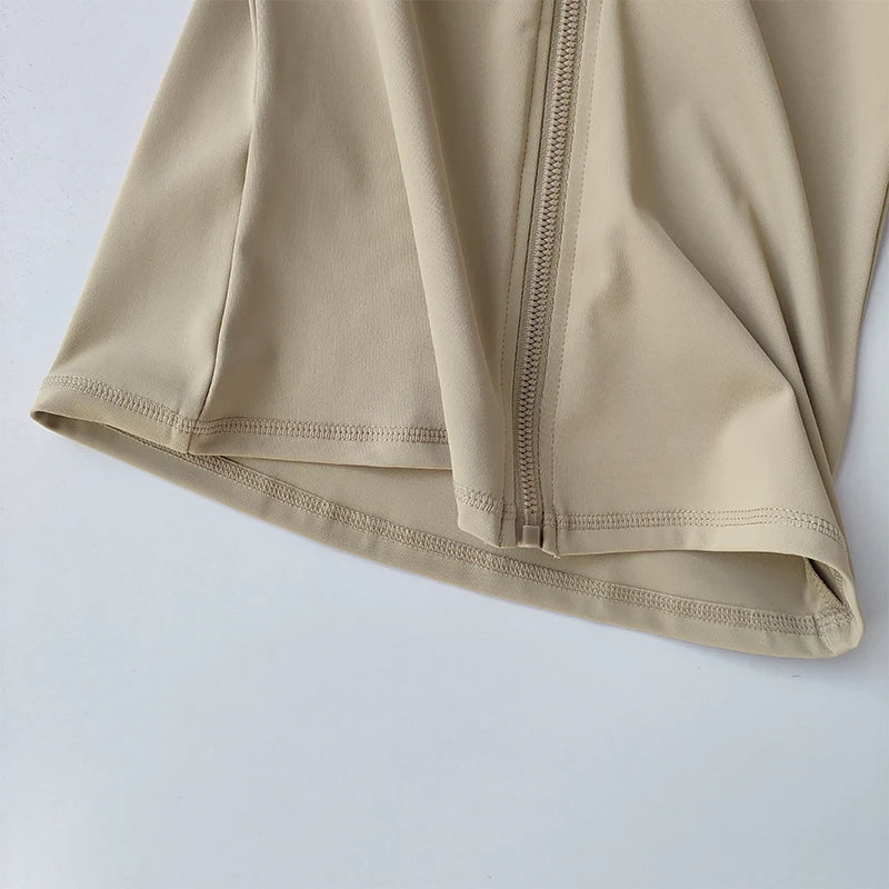 SKINOFSKIN Womens Stand Collar Yoga Jacket Windproof Running Top