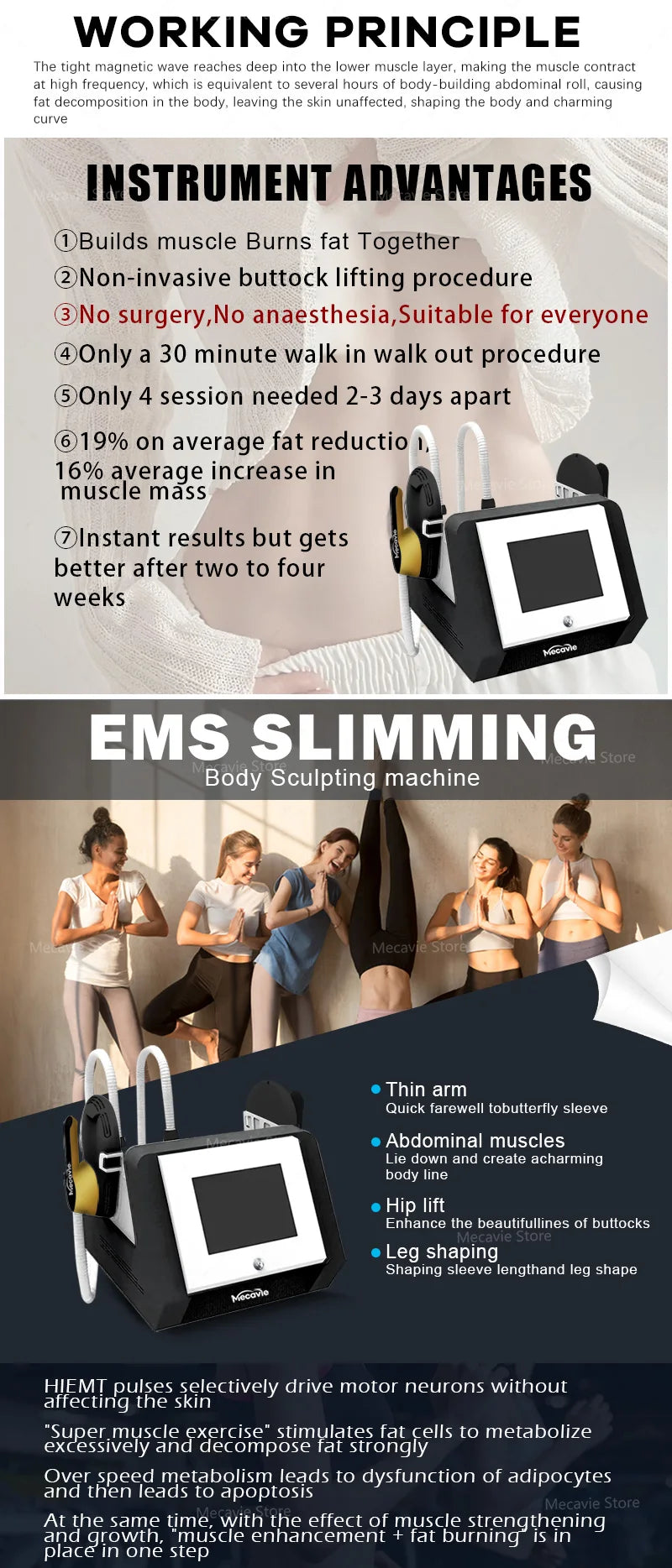 Emsnova 2 In 1 Muscle Builder Slimming Trainer For Contouring