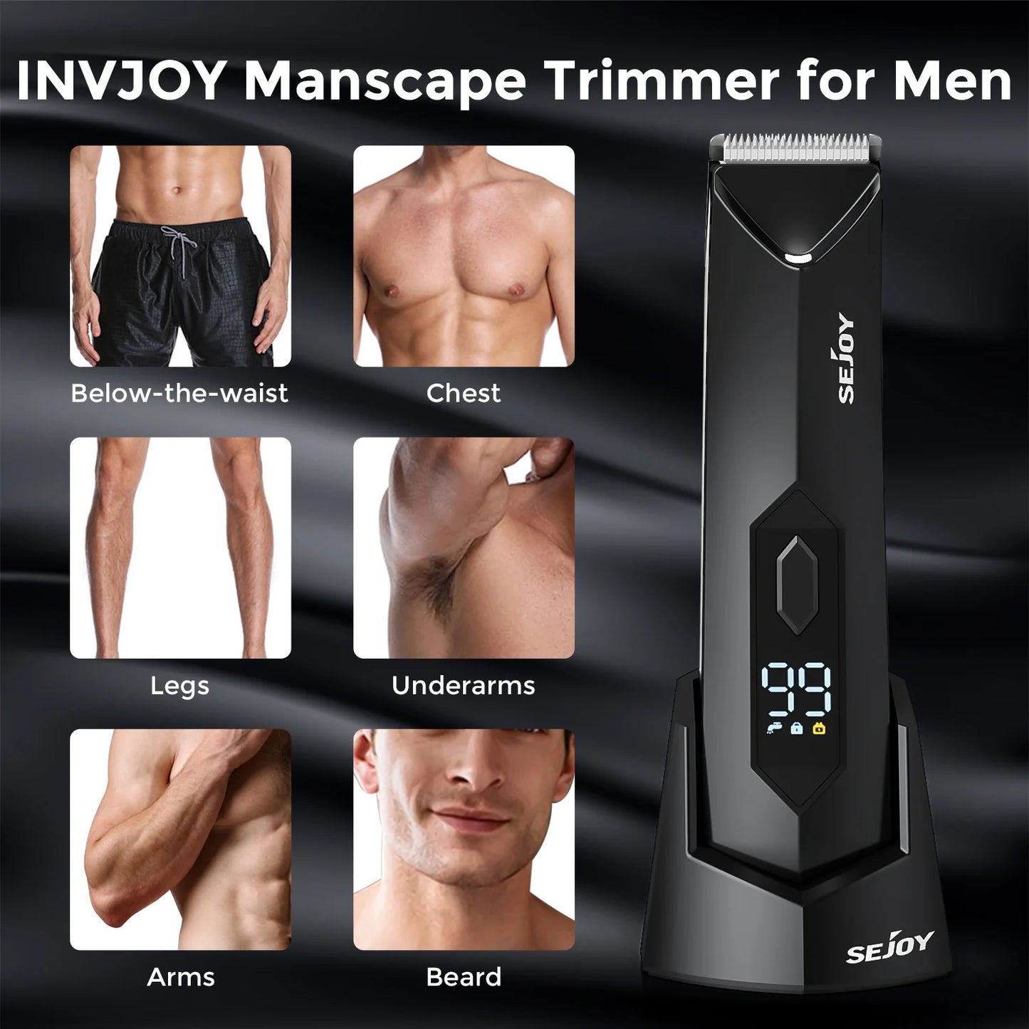 Sejoy T8S Electric Groin Hair Trimmer For Men Waterproof