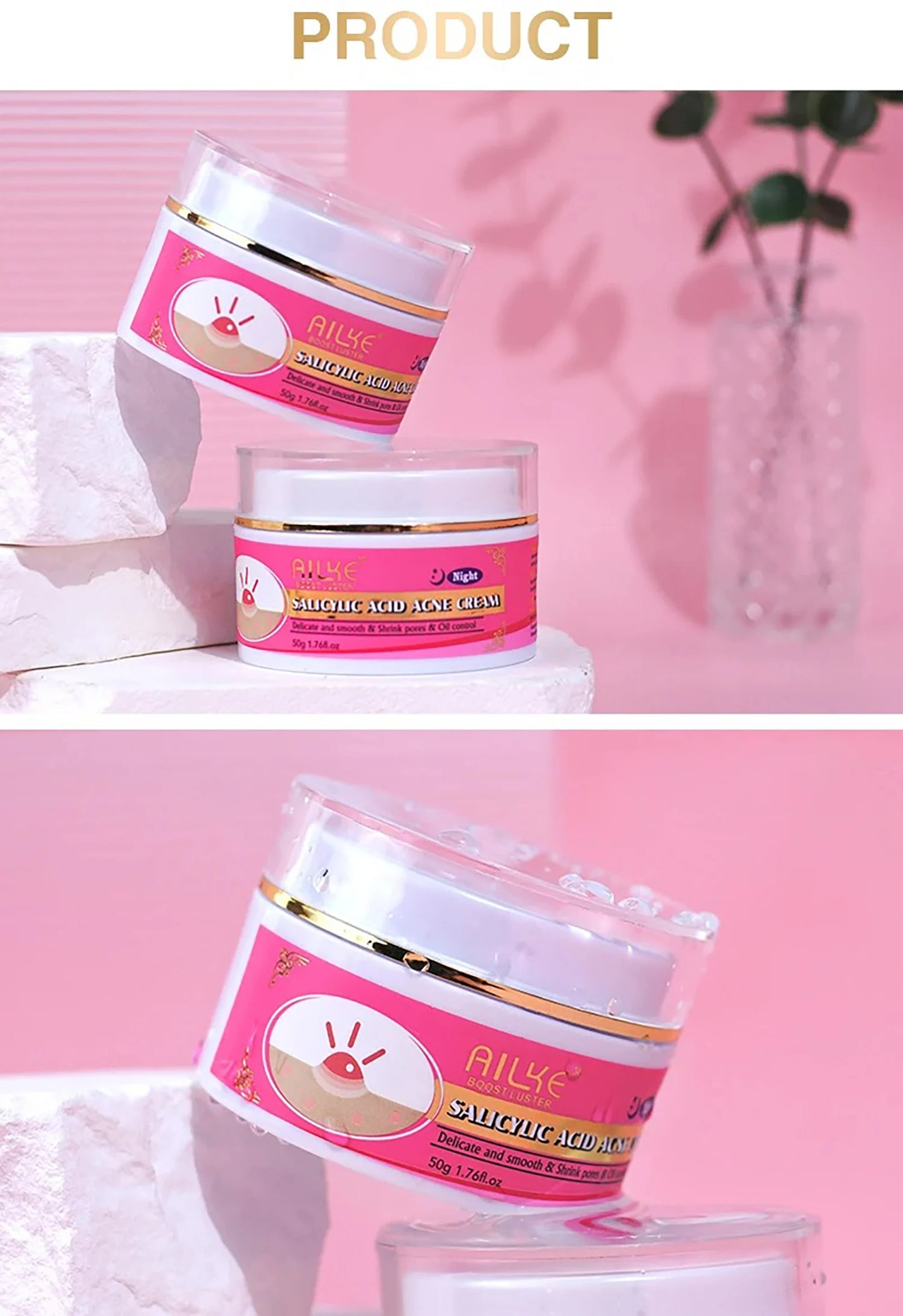 AILKE Organic Acne Face Cream Clear Skin And Oil Control