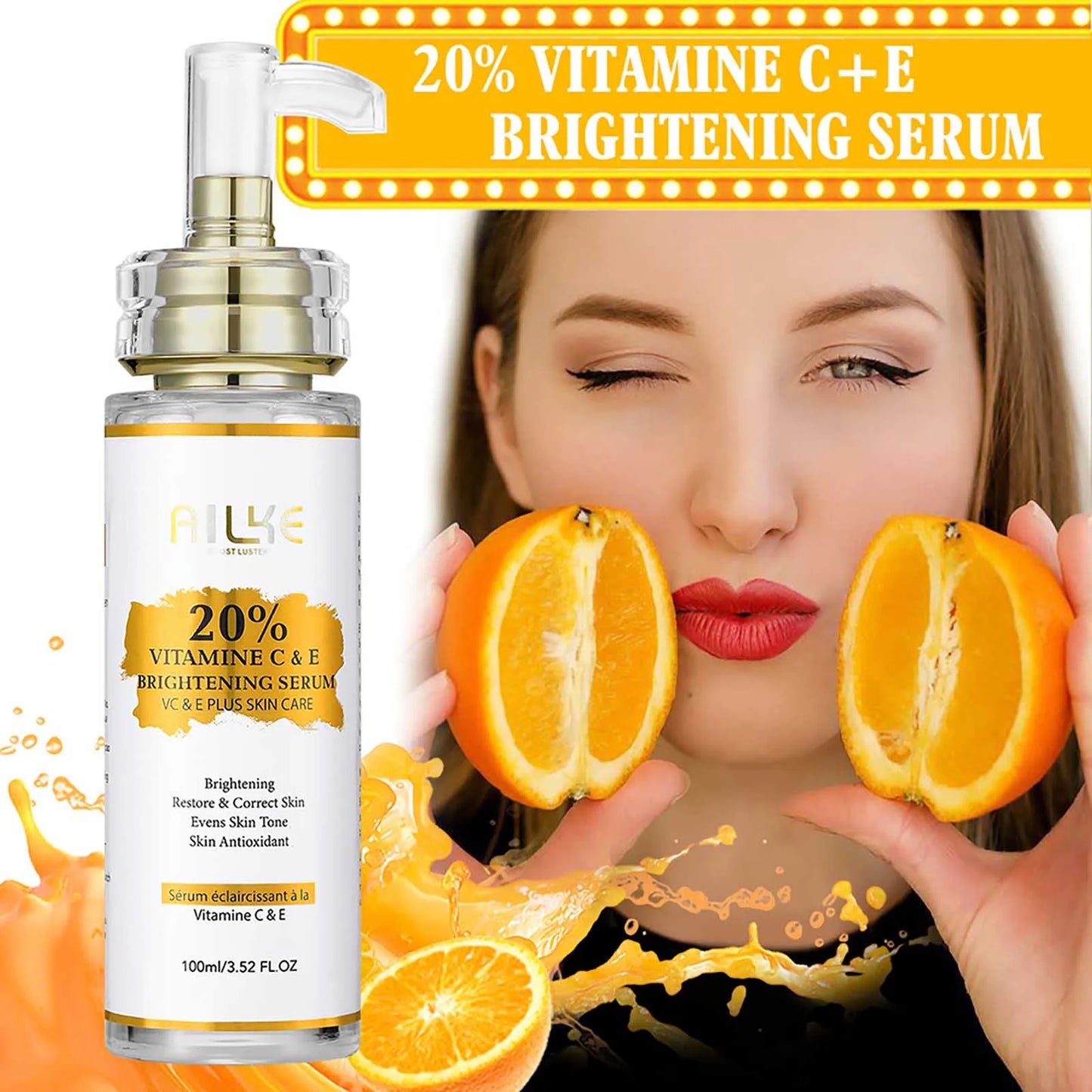 AILKE Vitamin C Skin Care Set Brightening Soap And Serum