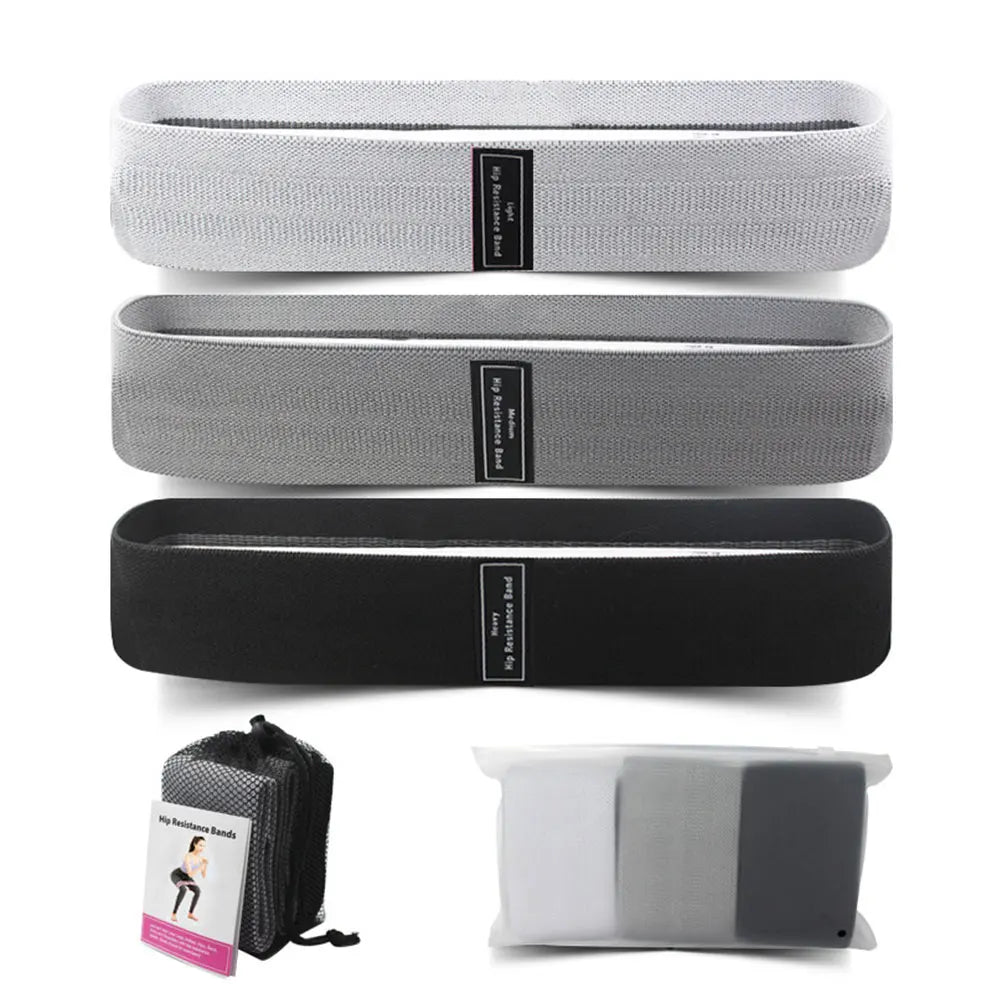 Three Pack Resistance Bands Set Non Slip Booty Bands Workout
