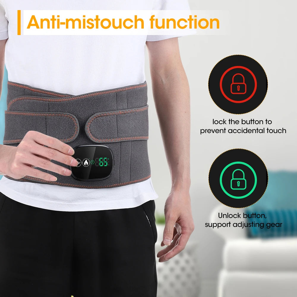 Hailicare Heating Vibration Massager Belt for Waist and Back