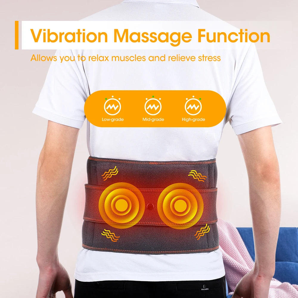 Hailicare Heating Vibration Massager Belt for Waist and Back