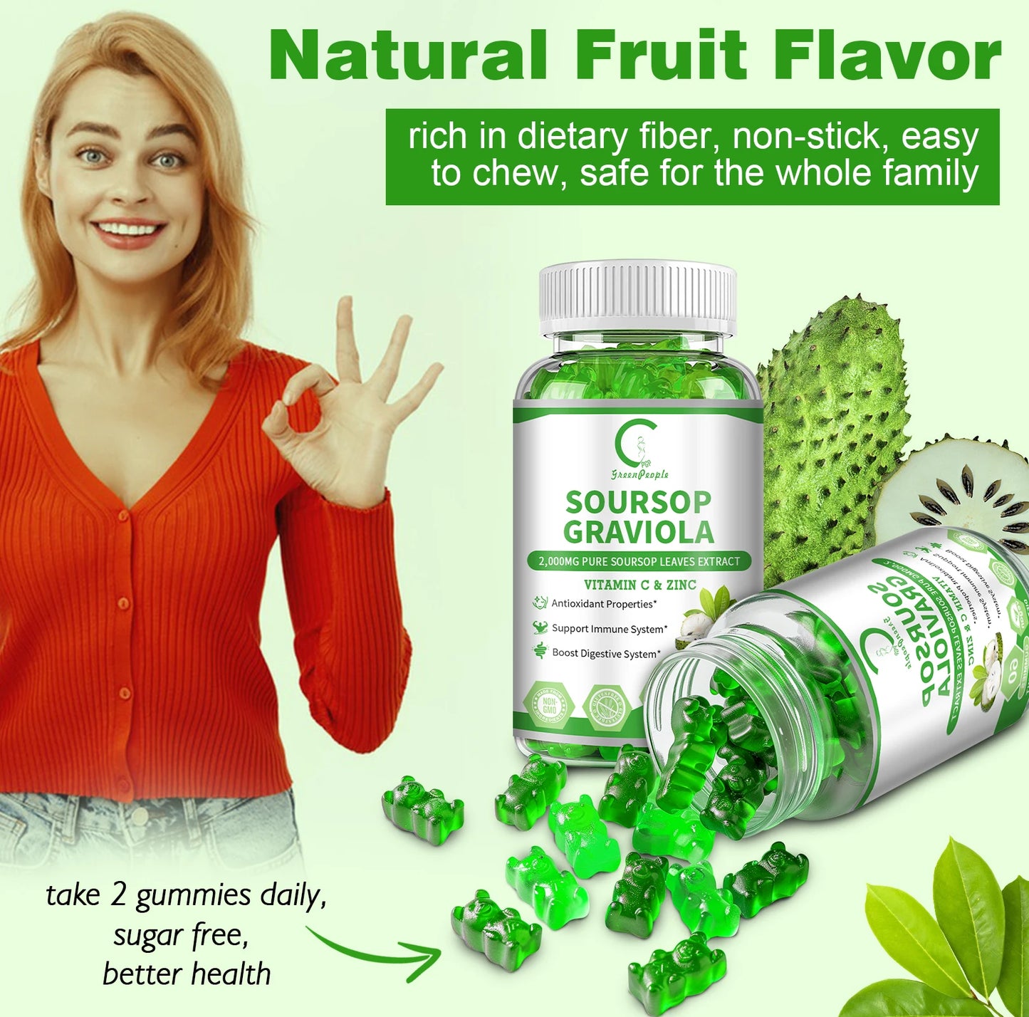 MINCH Soursop Gummies Immunity Digestion And Skin Health