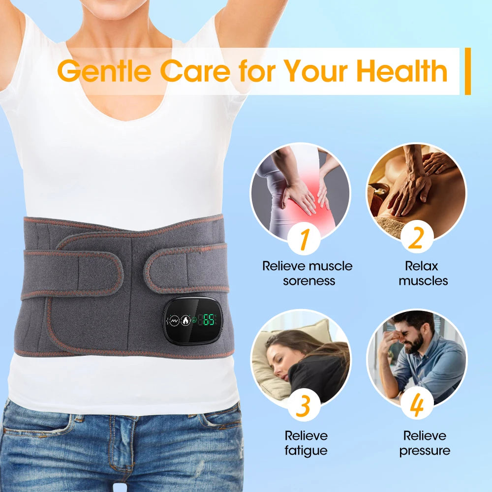 Hailicare Heating Vibration Massager Belt for Waist and Back