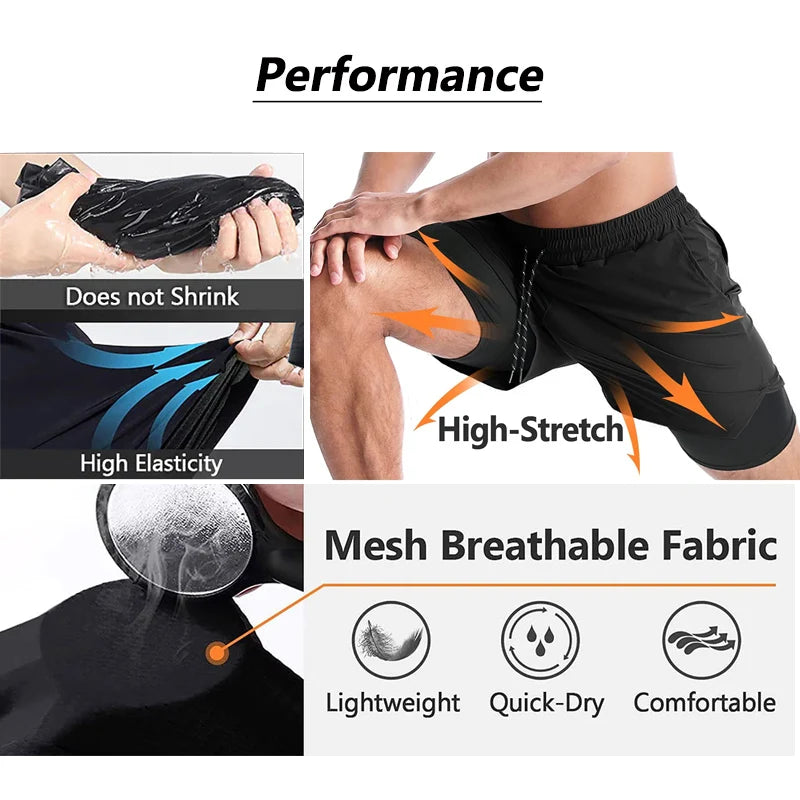 HooThreads Berserk Skull Print 2 In 1 Running Shorts For Men