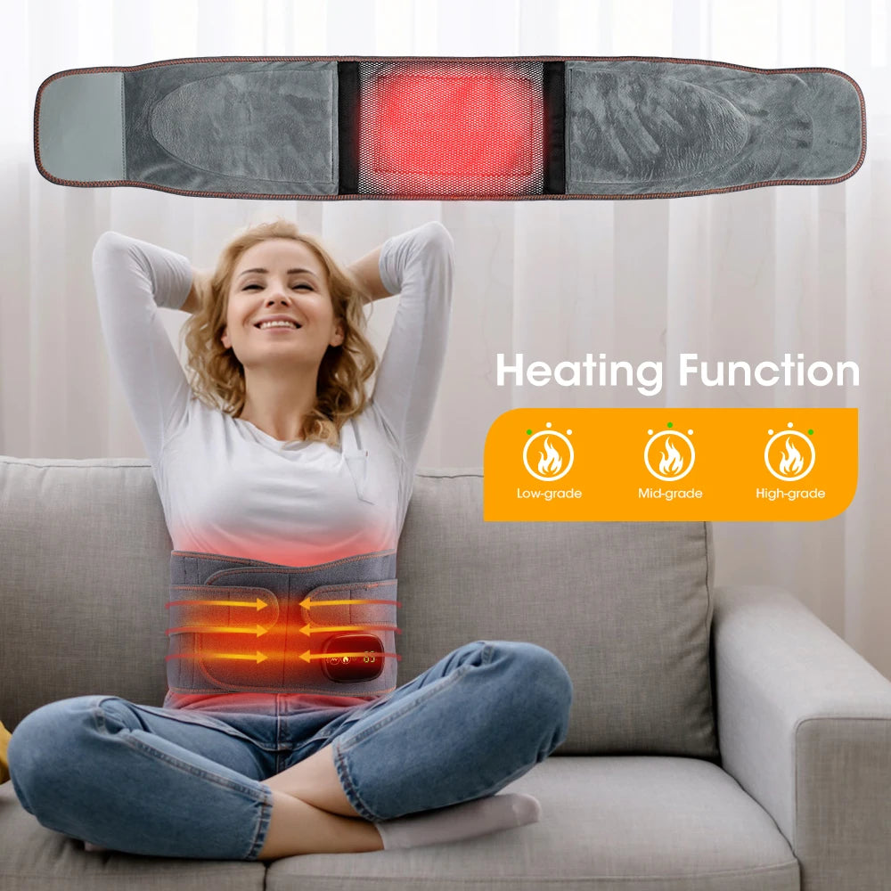 Hailicare Heating Vibration Massager Belt for Waist and Back