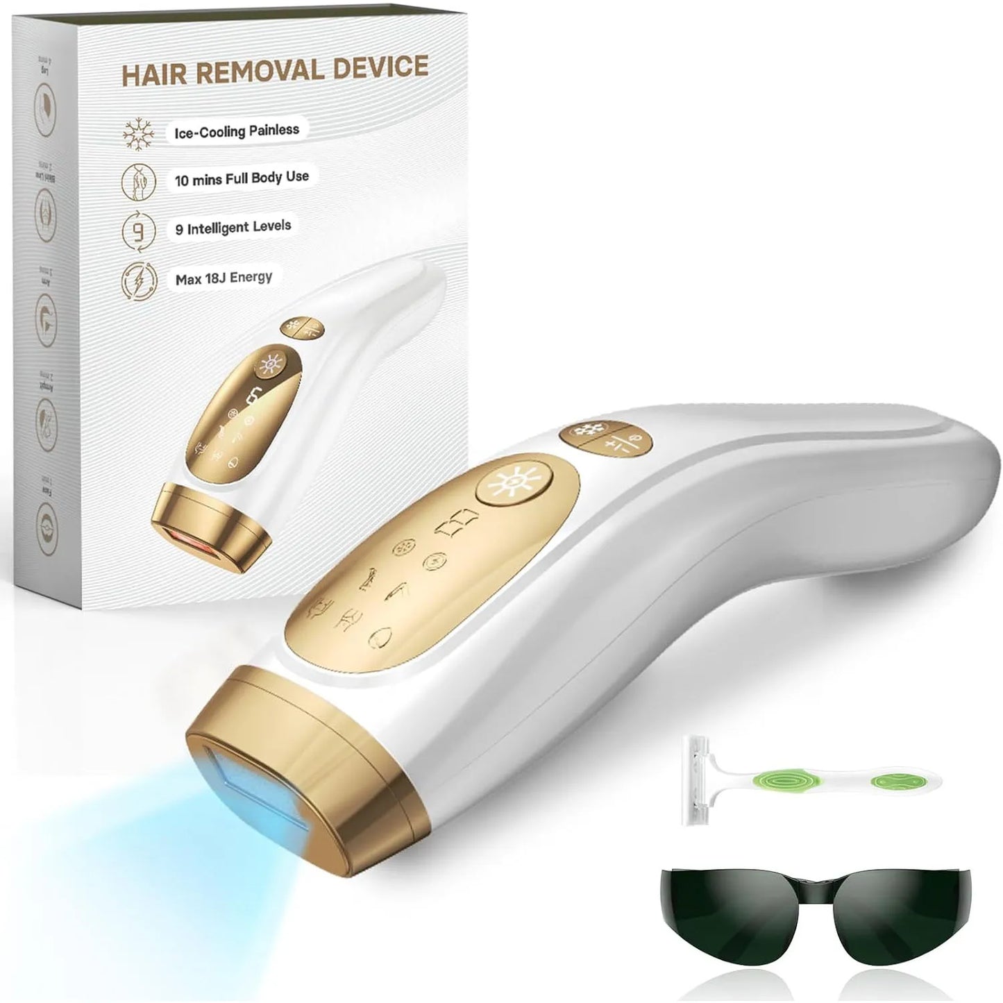 JOOYEE IPL Hair Removal Device With Auto Flash 9 Gear