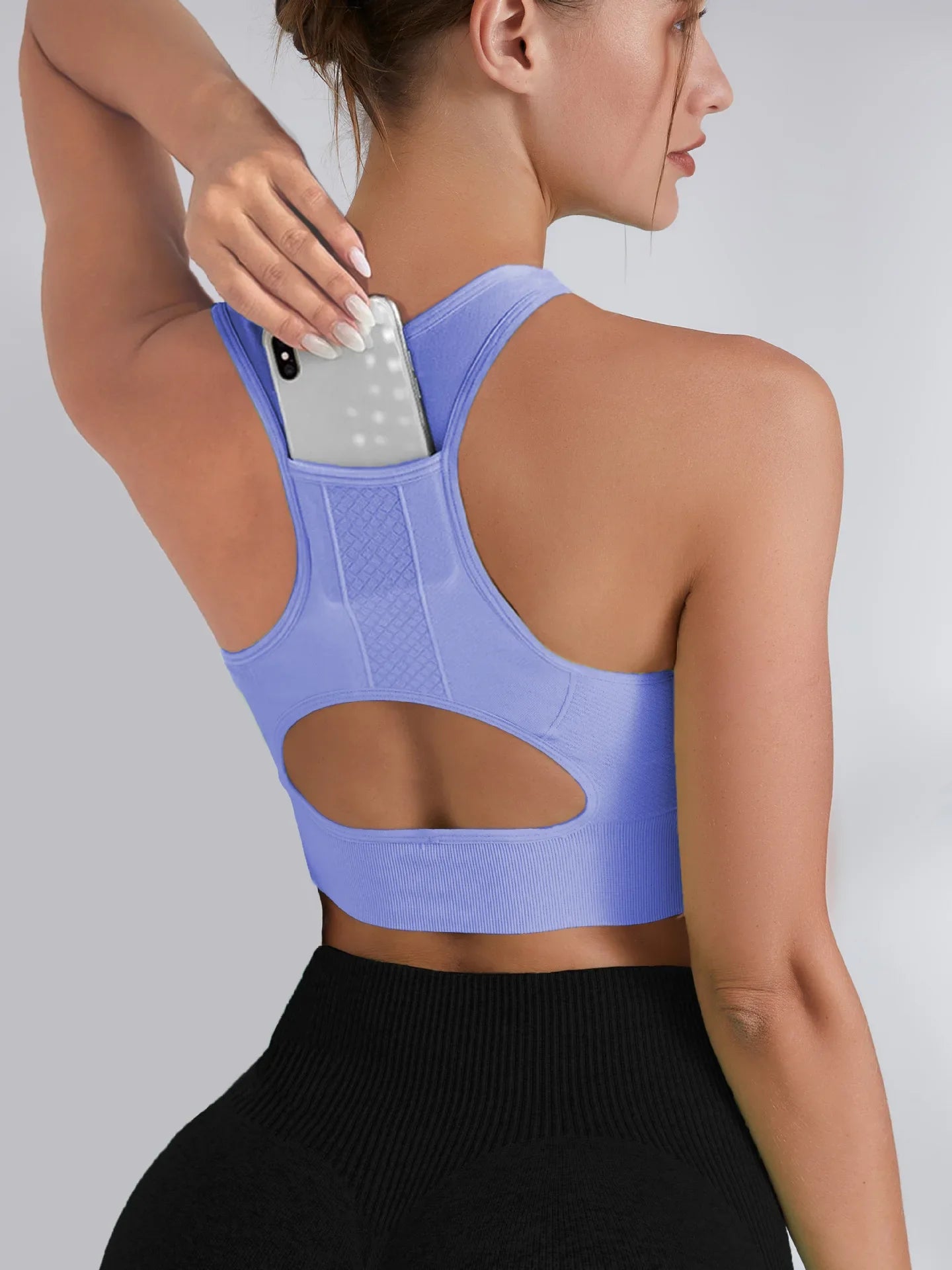 Hebei Quick Dry Yoga Top With Pocket For Women Sportswear