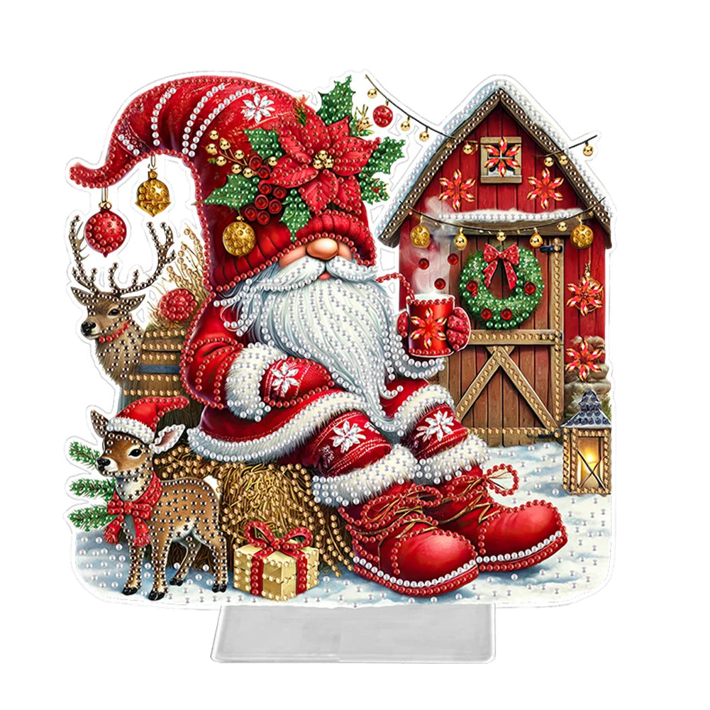 Desktop Diamond Art Kits Acrylic Christmas Merry Go Round Rhinestones Ornament