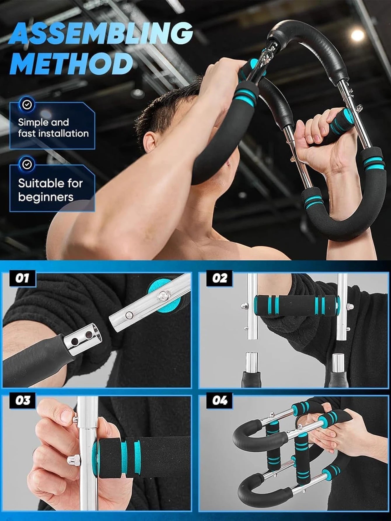 Ultimate Arm Trainer Adjustable Chest Expander And Arm Exerciser