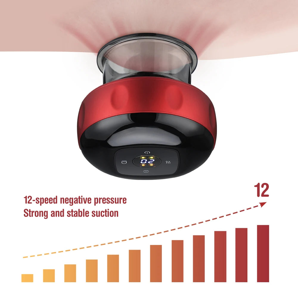 Agdoad Smart Cupping Therapy Device With 12 Levels Temperature