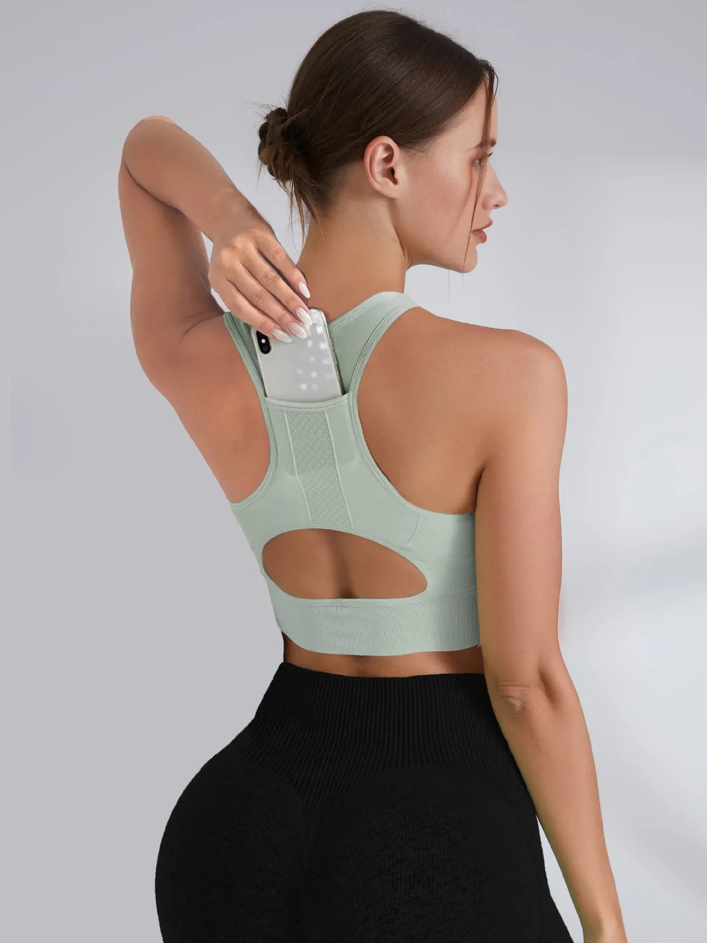 Hebei Quick Dry Yoga Top With Pocket For Women Sportswear