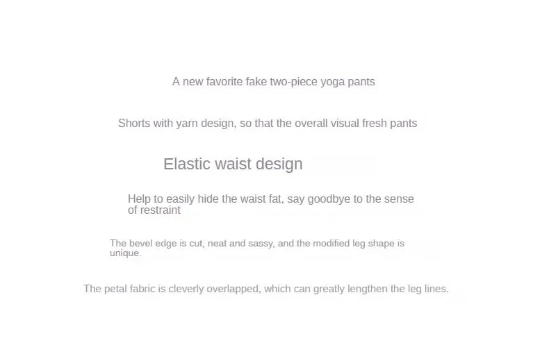 Women's Leisure Sports Breathable Slimming Yoga Shorts Two-Piece