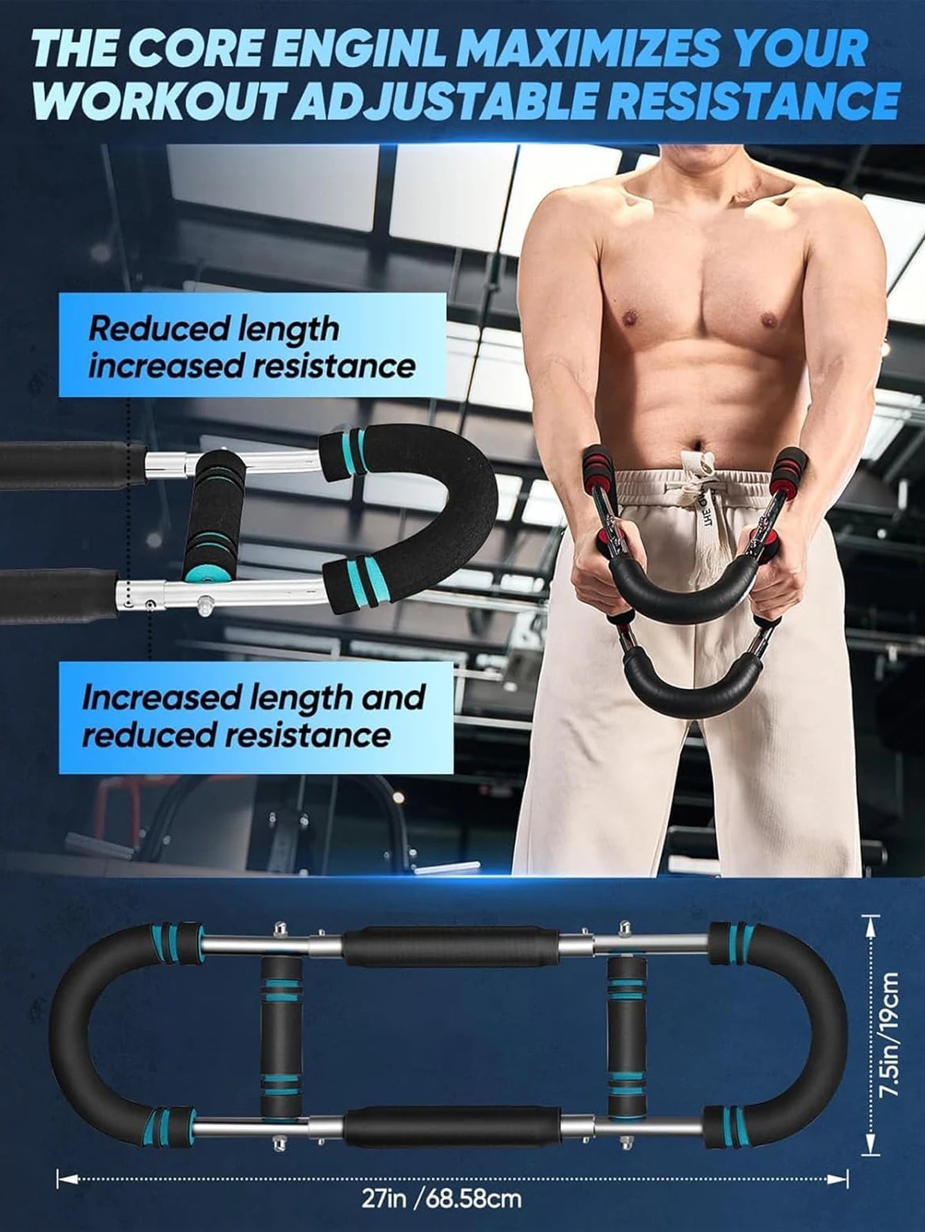 Ultimate Arm Trainer Adjustable Chest Expander And Arm Exerciser