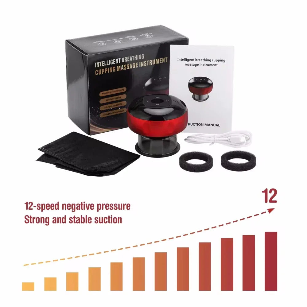 Agdoad Smart Cupping Therapy Device With 12 Levels Temperature