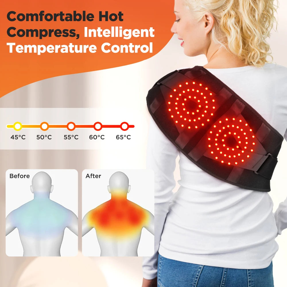 Hailicare Heating Vibration Massager Belt for Waist and Back