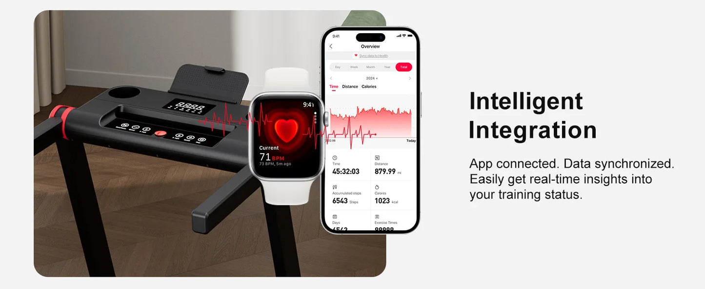 Driving Power 3.5HP Foldable Treadmill with Six Percent Incline