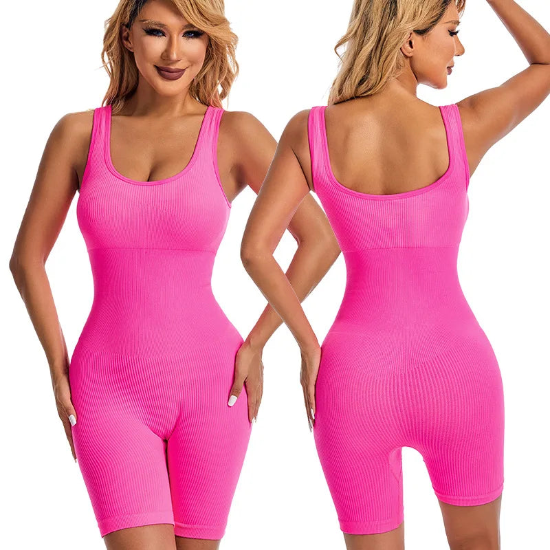 LOOHGHICN Women's Short Tracksuit Yoga Set One Piece Bodysuit