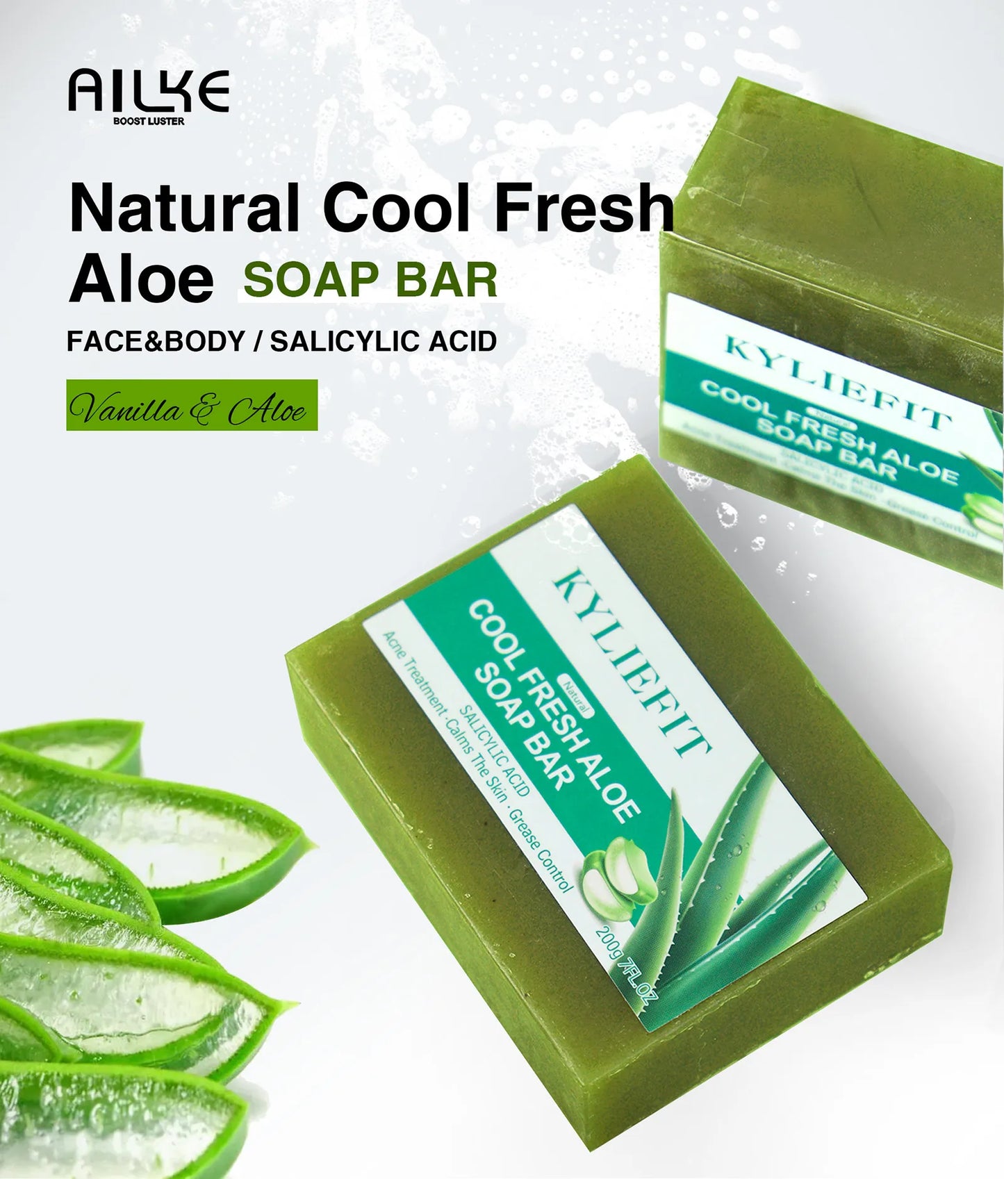 AILKE Premium Organic Scrub Set For Face Body Hands Aloe