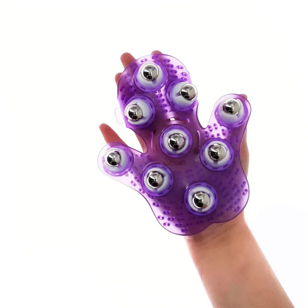 Dawndesslo Roller Ball Body Massage Glove For Muscle Pain Relief