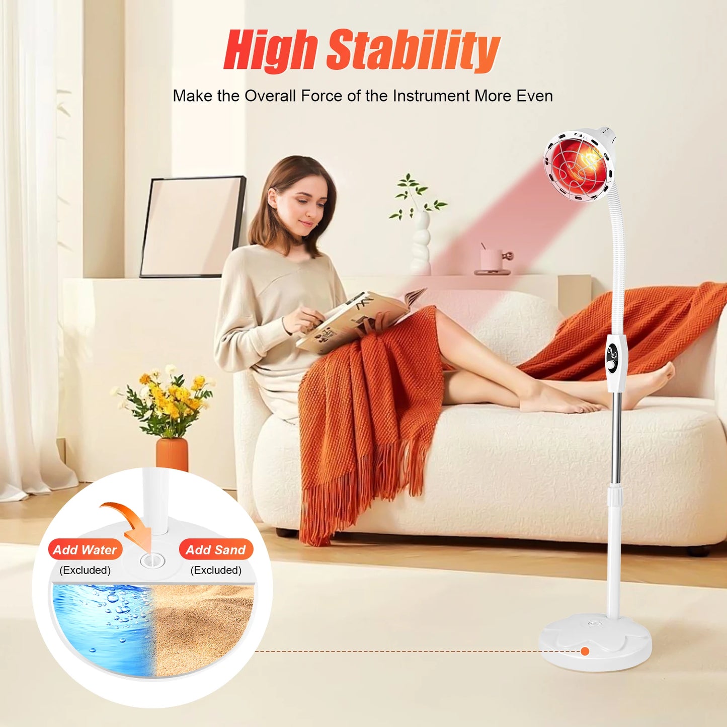 275W Infrared Light Therapy Lamp For Body Pain Relief