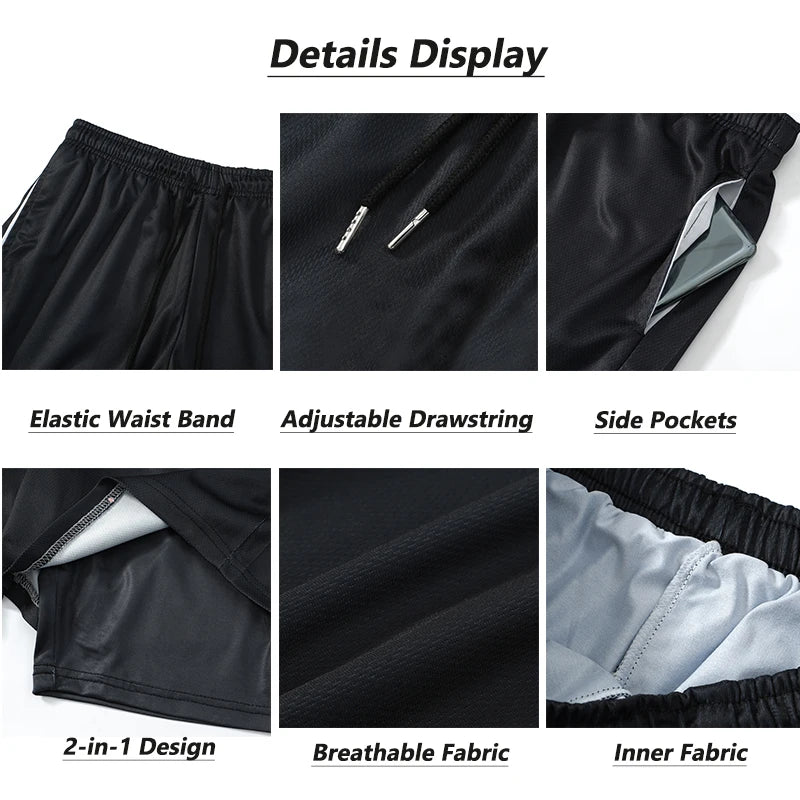 HooThreads Berserk Skull Print 2 In 1 Running Shorts For Men