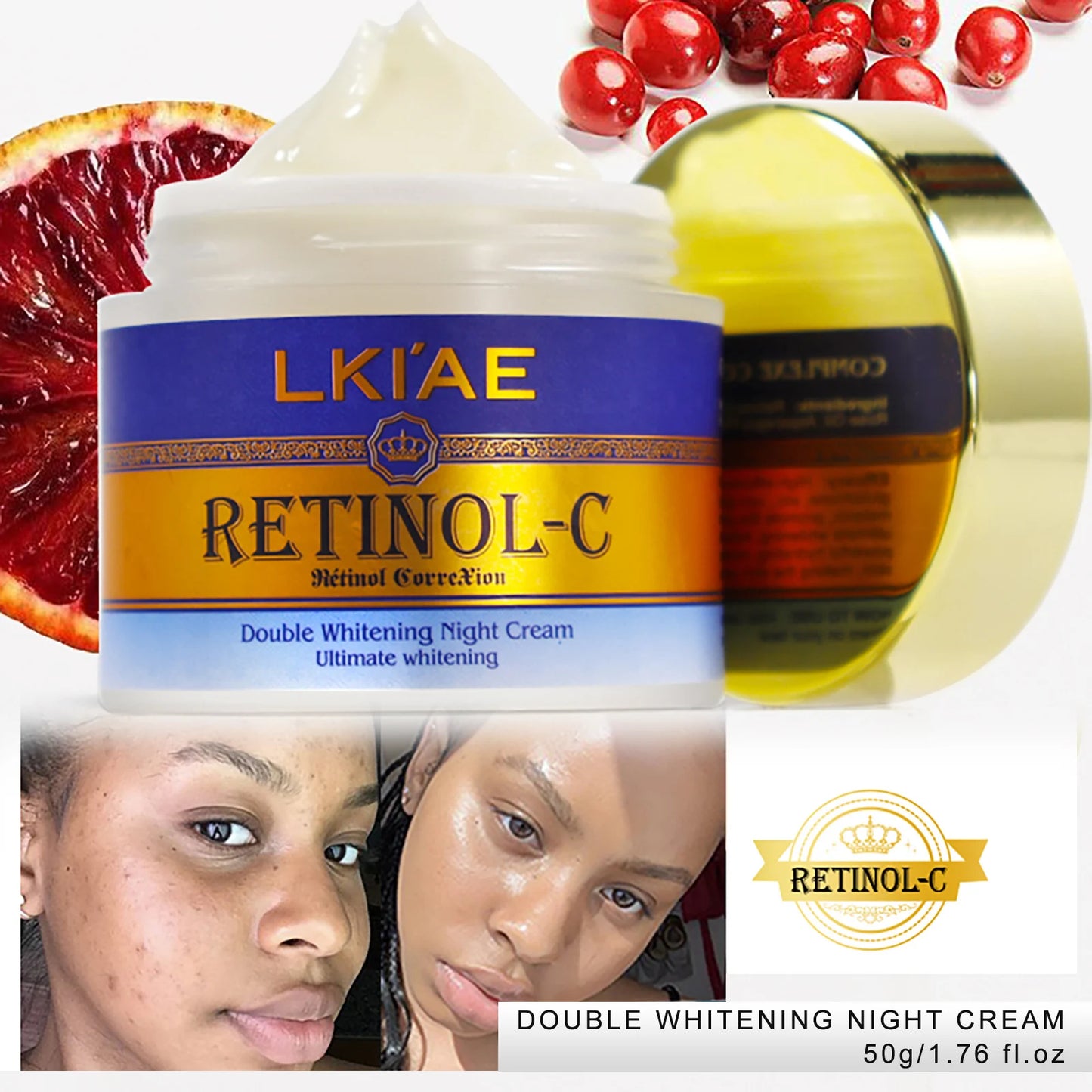 AILKE Day and Night Retinol Whitening Cream Snail Extract for Skin Types