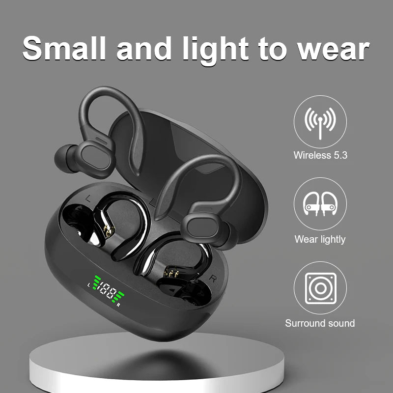 SHUKE Bluetooth Earbuds Wireless Earphones Sport Ear Hook Headset 9D HiFi