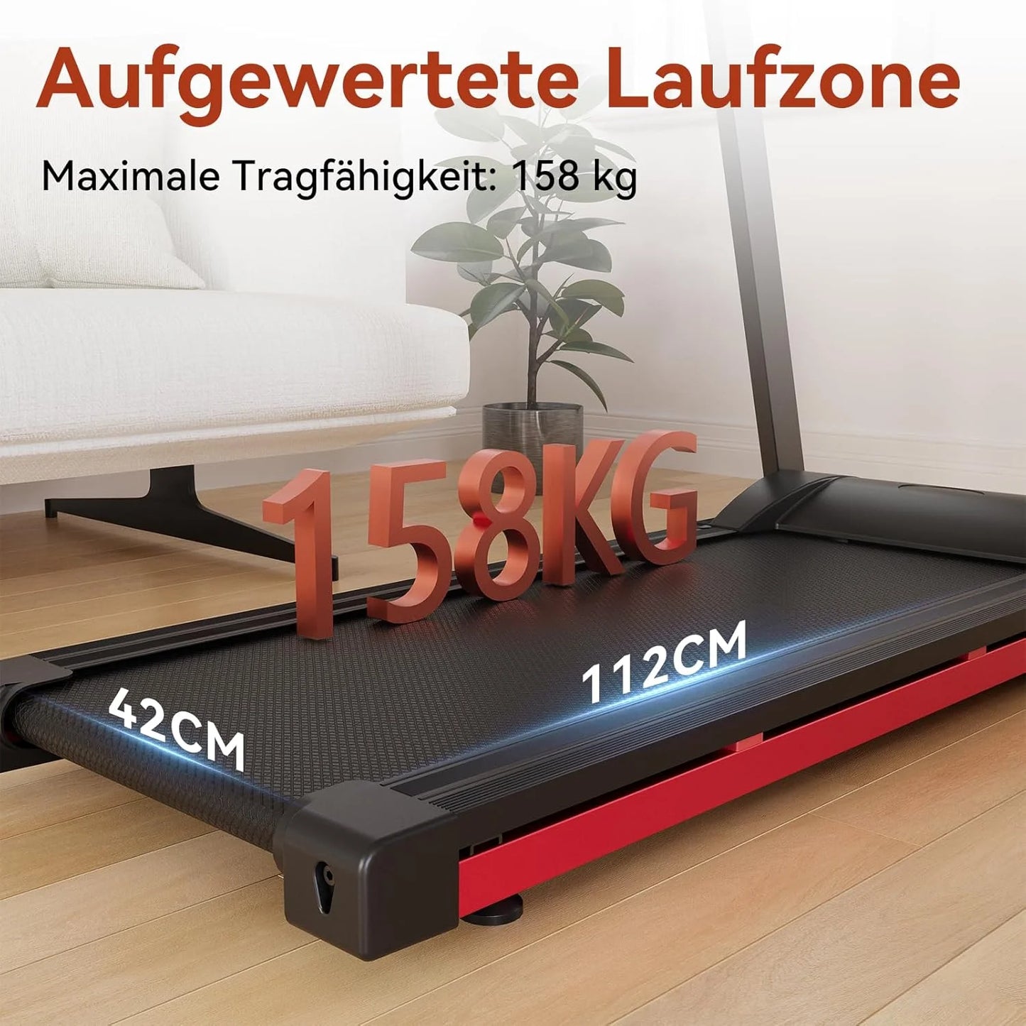 Driving Power 3.5HP Foldable Treadmill with Six Percent Incline