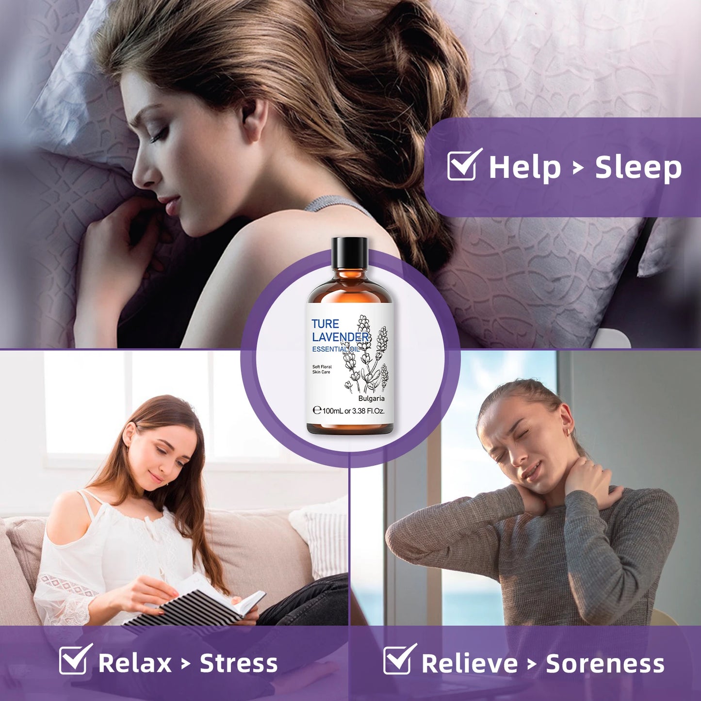 HIQILI True Lavender Essential Oil For Diffuser And Aromatherapy