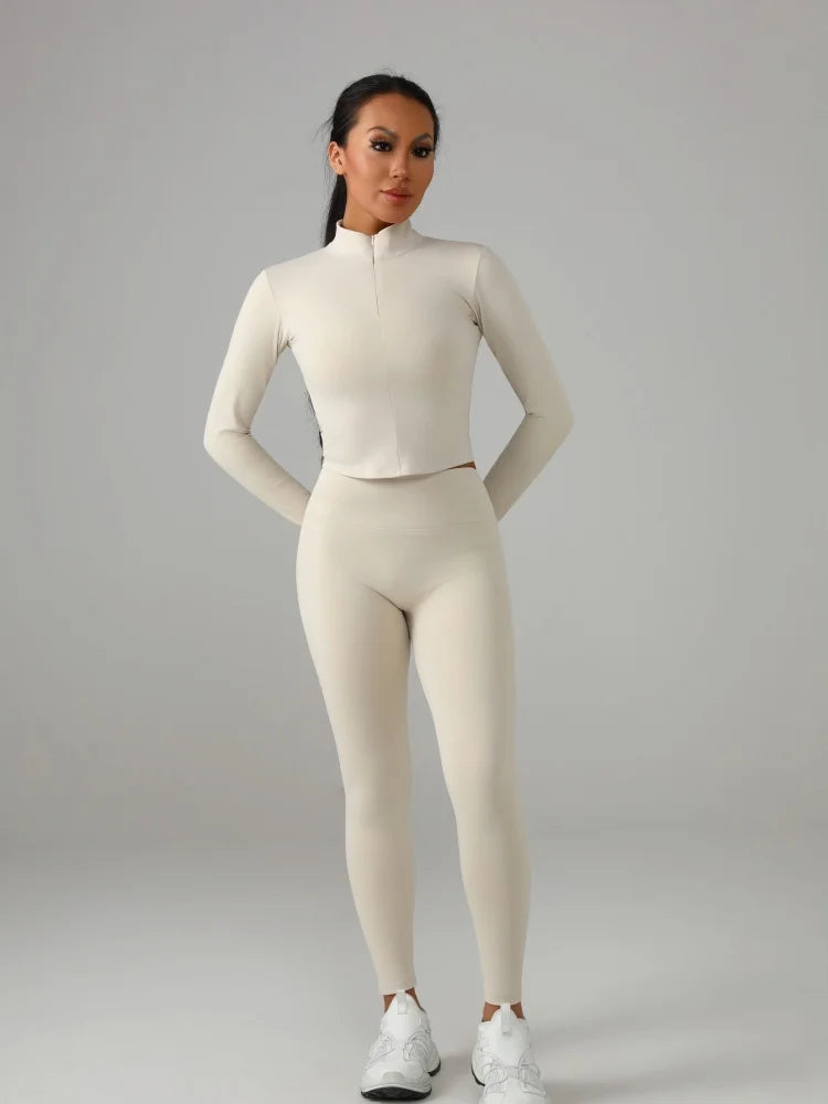 Zhejiang Womens Fitted Yoga Set Polyester Knit Activewear