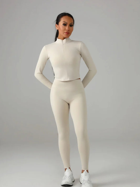 Zhejiang Womens Fitted Yoga Set Polyester Knit Activewear