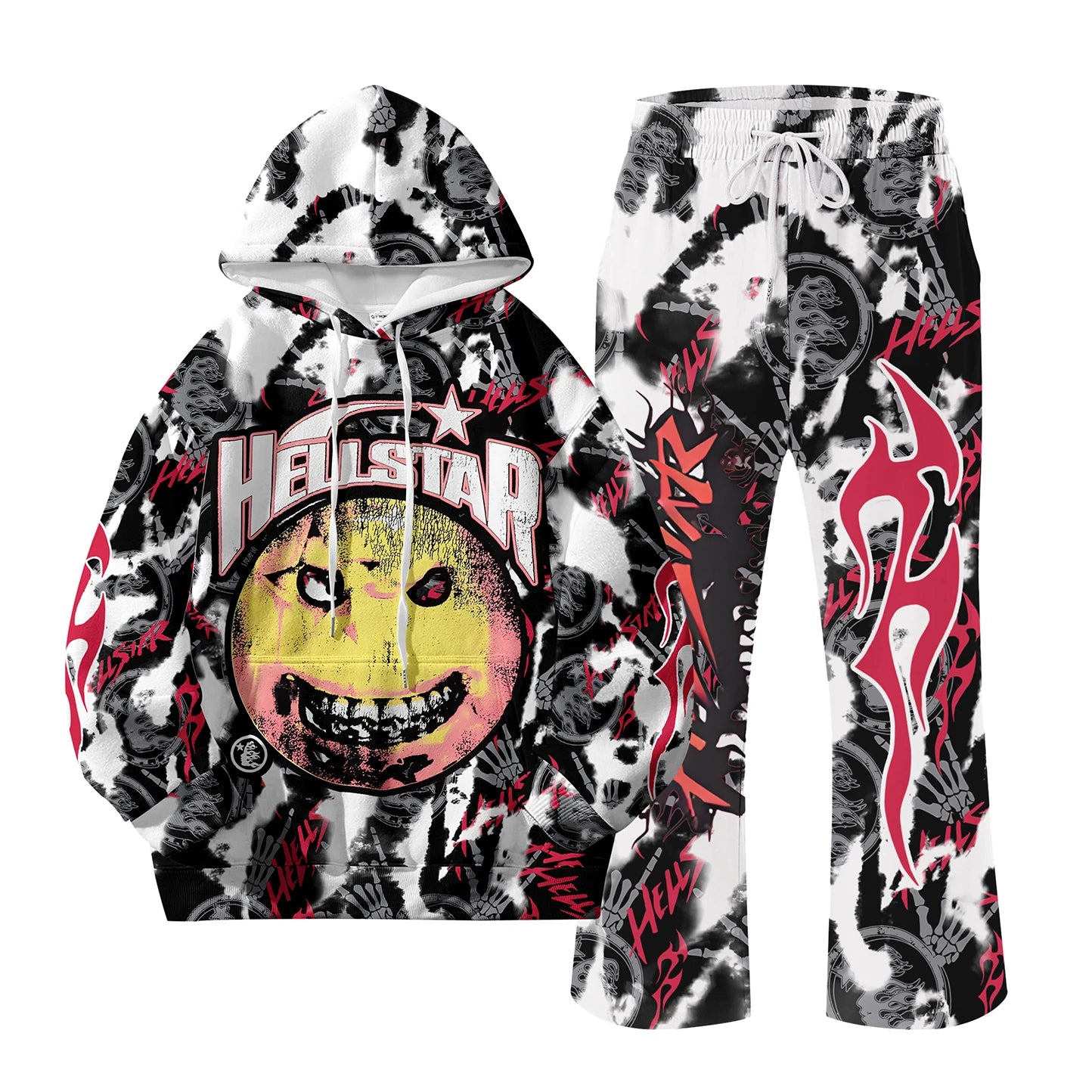 CN Jiangxi European Style NK Letter Hoodie And Pants 2 Piece Set