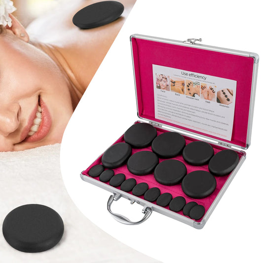Bymaocar Hot Stone Massage Set With Heater Box And Stones