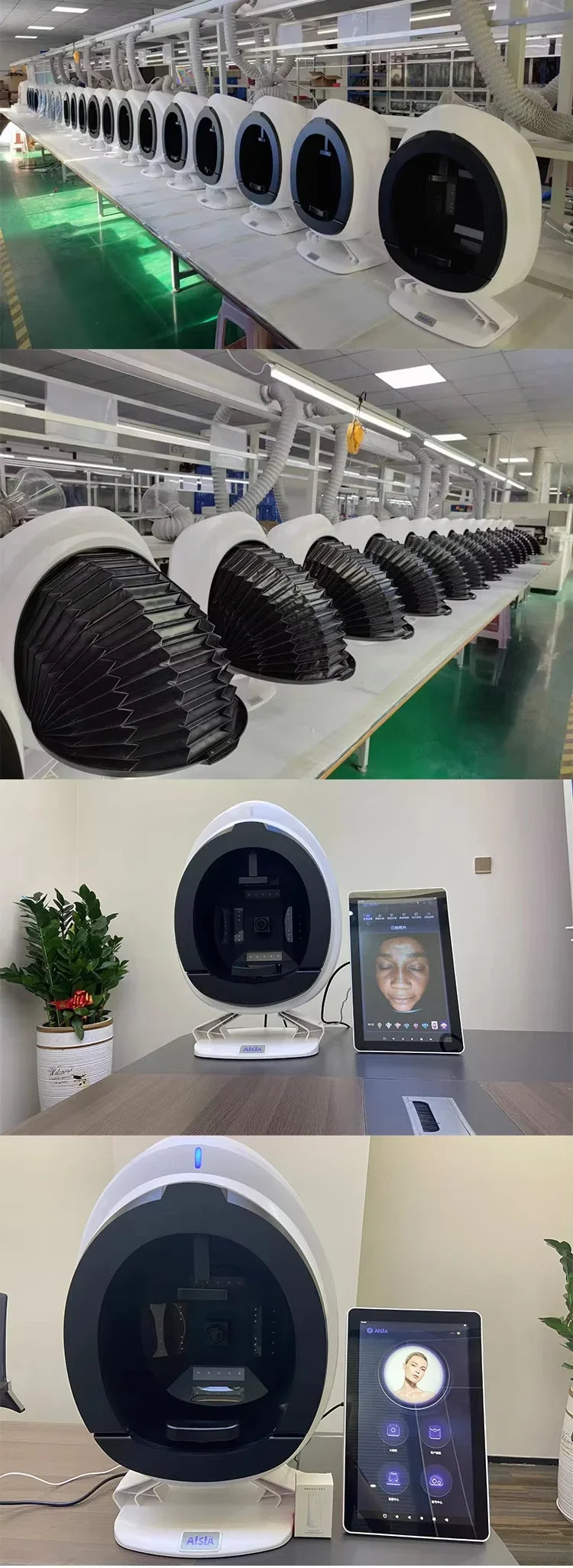 AISIA Q1 3D Facial Skin Analyzer Machine 8 Light Spectrum