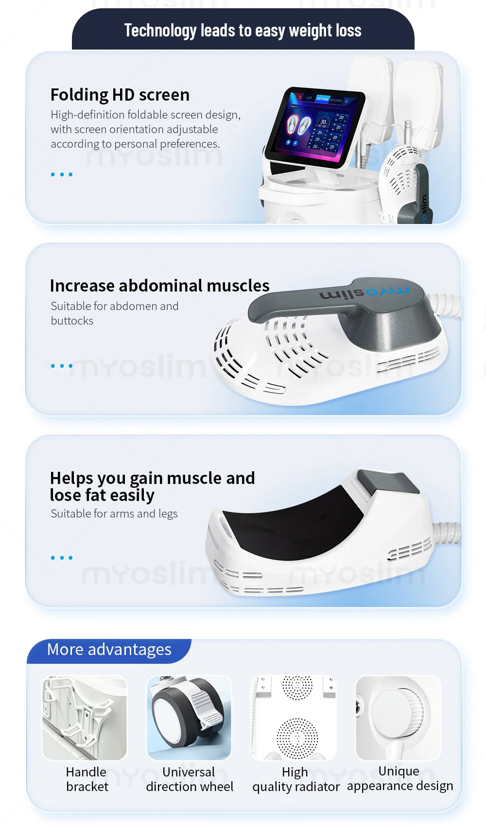 Myoslim EMS Body Sculpt RF Slimming Machine For Muscle Building