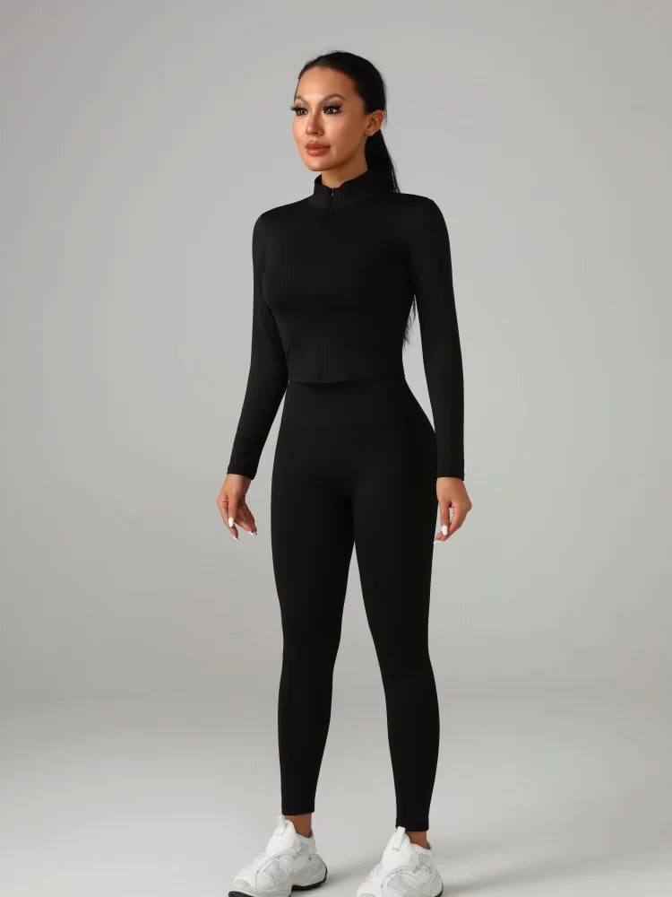 Zhejiang Womens Fitted Yoga Set Polyester Knit Activewear