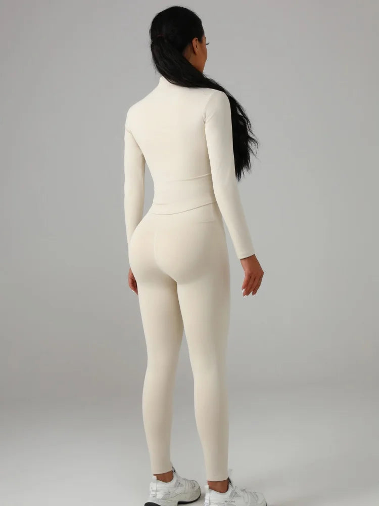 Zhejiang Womens Fitted Yoga Set Polyester Knit Activewear